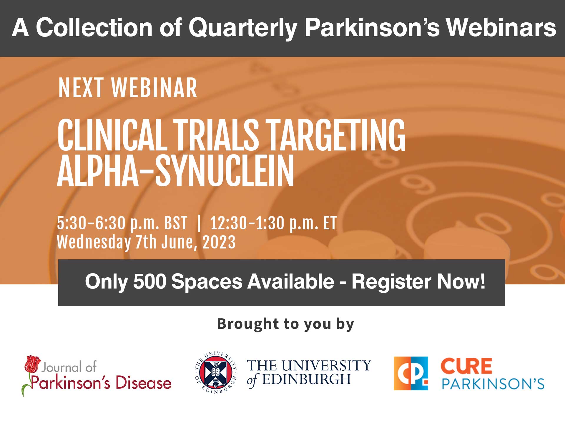 Upcoming Webinar 7 June: Clinical Trials Targeting Alpha-synuclein ...